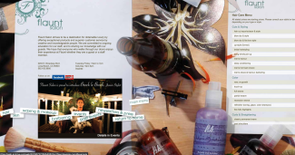 Home page of Flaunt Salon